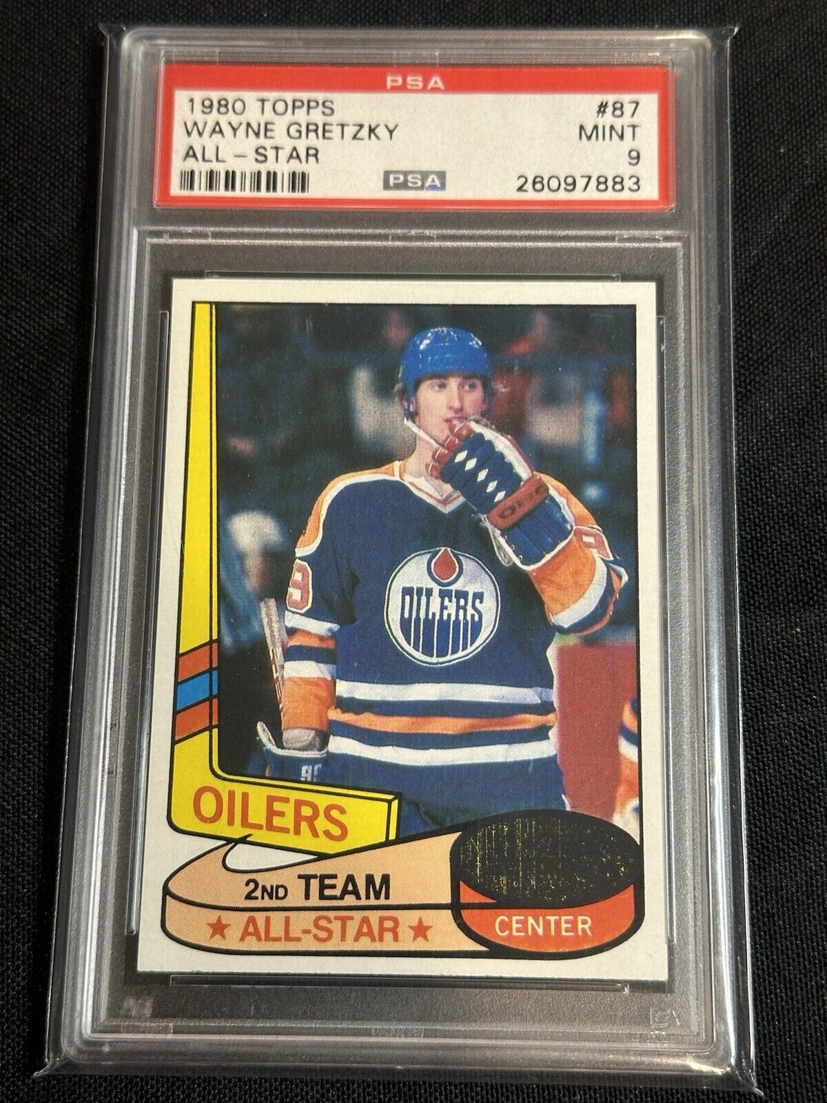 1980 Topps All-Star #87 Wayne Gretzky Edmonton Oilers HOF Hockey Card PSA 9 MINT