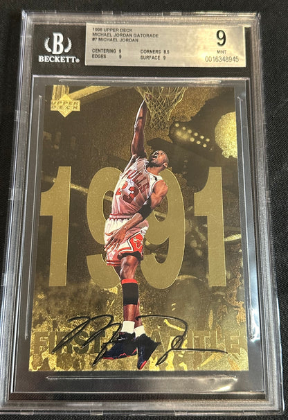 1998 Upper Deck Michael Jordan Gatorade Michael Jordan #7 BGS 9