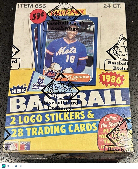 1986 Fleer Baseball Cello Box Sealed BBCE wrapped