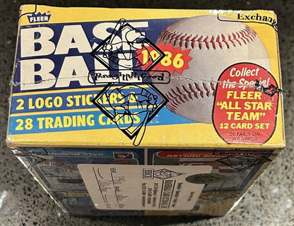 1986 Fleer Baseball Cello Box Sealed BBCE wrapped