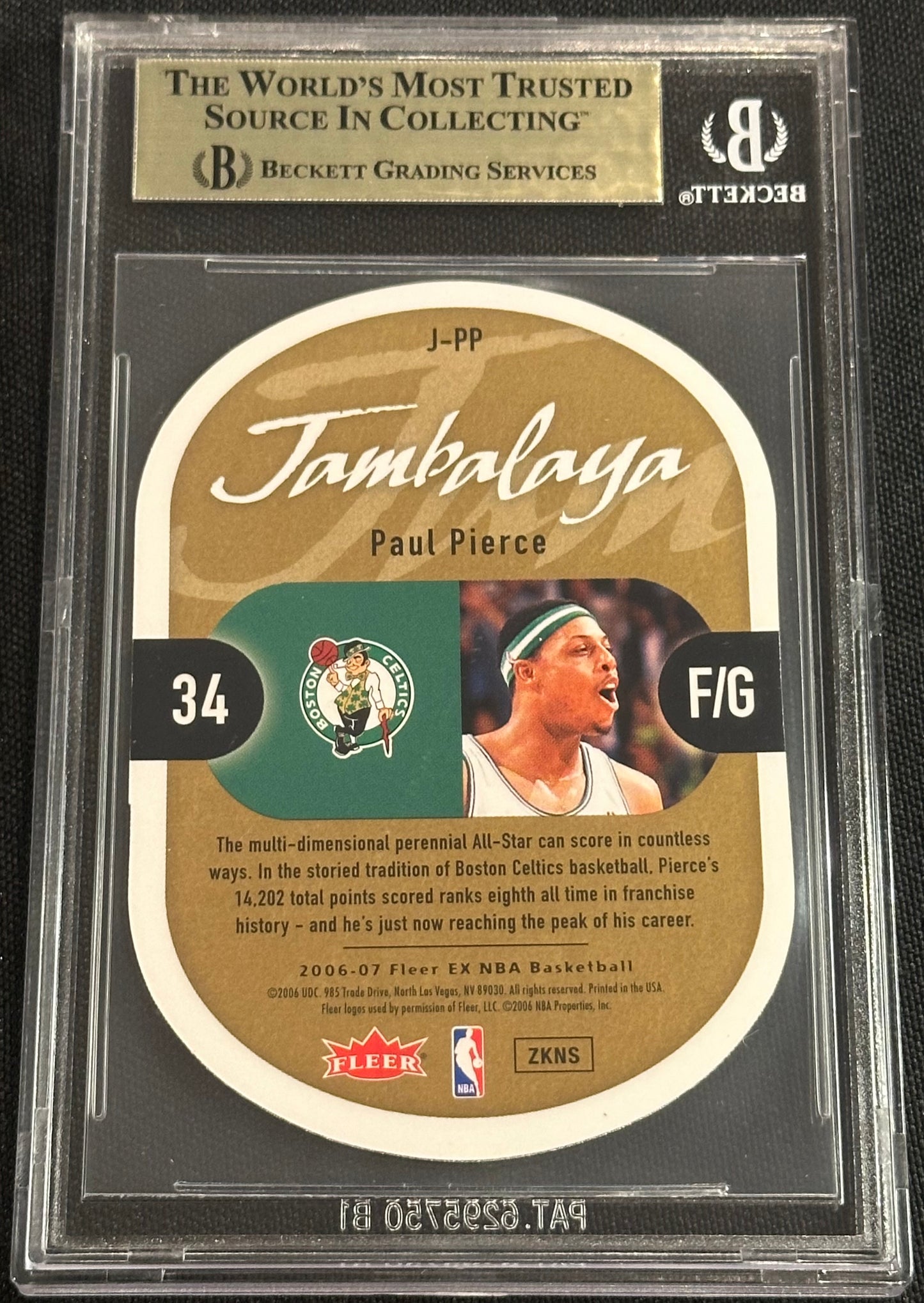 2006-07 E-X Jambalaya Paul Pierce #JPP BGS 9.5