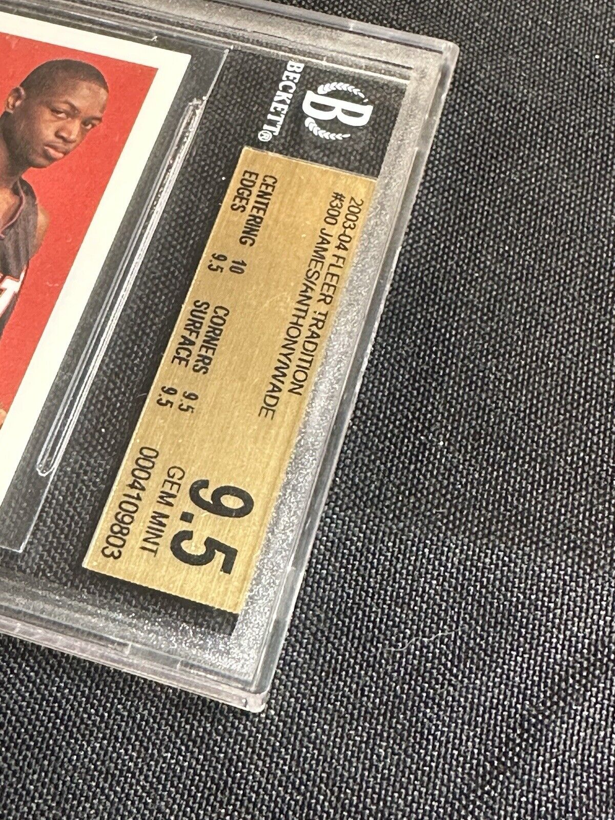 Lebron James/Anthony/Wade Rookie Card 2003-04 Fleer Tradition #300 BGS 9.5