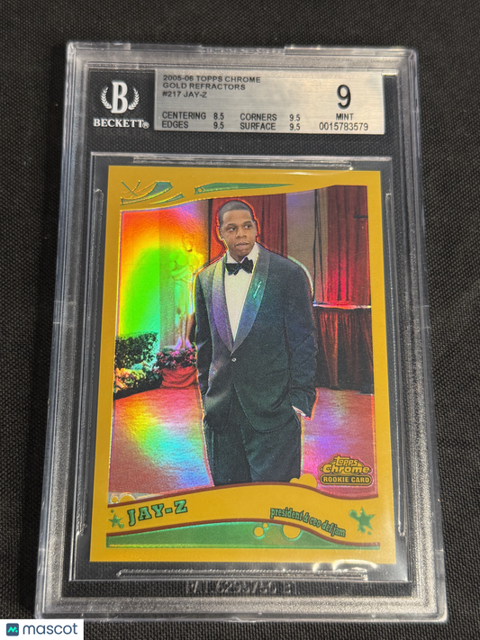 2005 Topps Chrome Refractors Gold Jay-Z #217 BGS 9