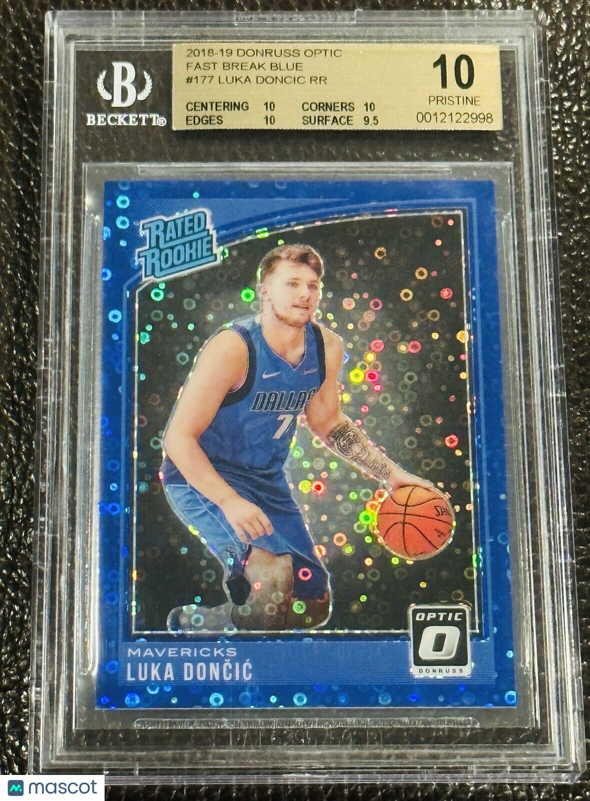 2018 Donruss Optic Blue Fast Break #177 Luka Doncic RC Rookie /50 - BGS 10 POP 2