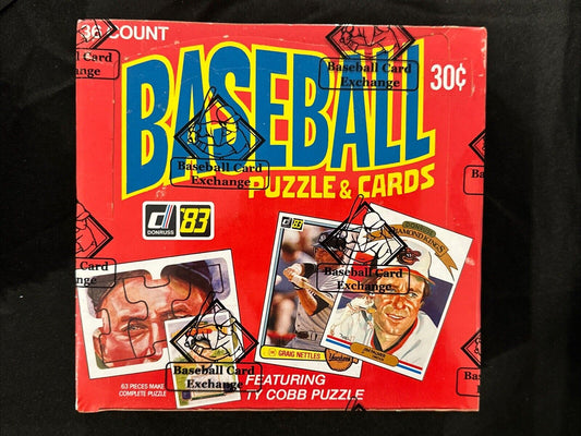 1983 DONRUSS BASEBALL WAX BOX SEALED BBCE GWYNN BOGGS SANDBERG 36 PACKS MLB