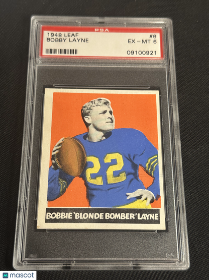 1948 Leaf Bobby Layne #6 PSA 6