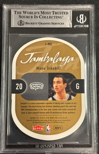 2006-07 E-X Jambalaya Manu Ginobili #JMG BGS 8.5