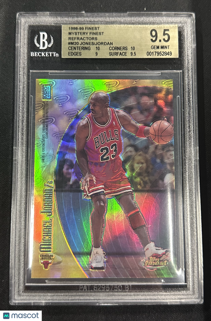 1998-99 Mystery finest Michael Jordan Jones #M20 BGS 9.5 High Subs 10,10,9.5,9