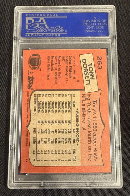 1987 Topps Tony Dorsett #263 PSA 10