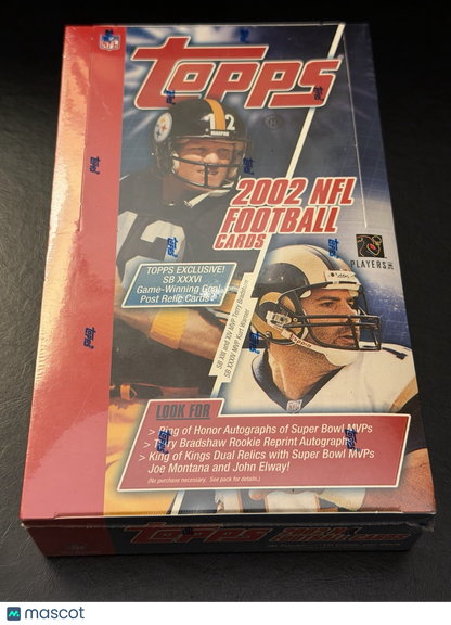 Topps 2002 Football Hobby Box Factory Sealed