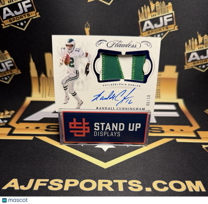 2018 Panini Flawless Randall Cunningham #6/10 On-Card Patch Auto Autograph
