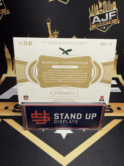 2018 Panini Flawless Randall Cunningham #6/10 On-Card Patch Auto Autograph