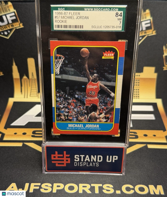 1986-87 Fleer - Michael Jordan #57 (RC) Rookie Card SGC 7