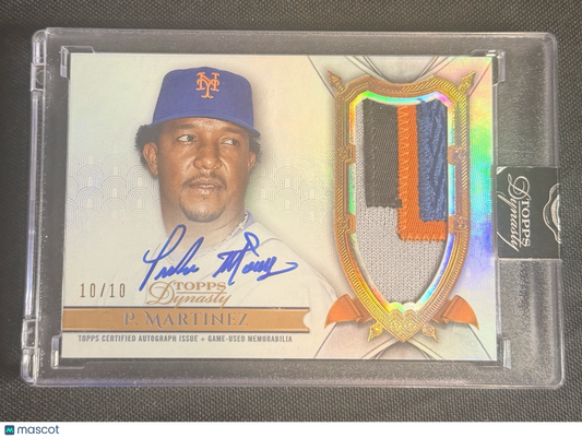 Pedro Martinez 2024 Topps Dynasty #DAP-PM3 Dynastic Data Patch Auto #10/10