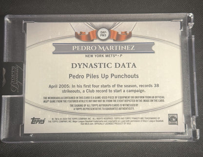 Pedro Martinez 2024 Topps Dynasty #DAP-PM3 Dynastic Data Patch Auto #10/10