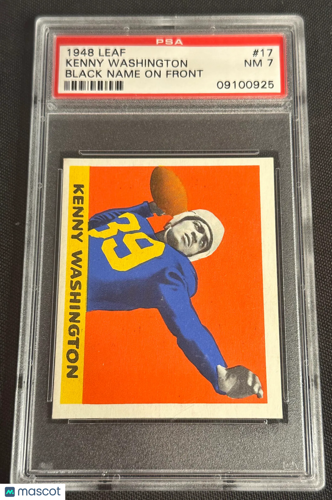 1948 Leaf Kenny Washington #17 Black Name On Front PSA 7