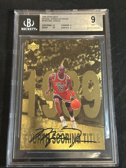 1998 Upper Deck Michael Jordan Gatorade Michael Jordan #5 BGS 9