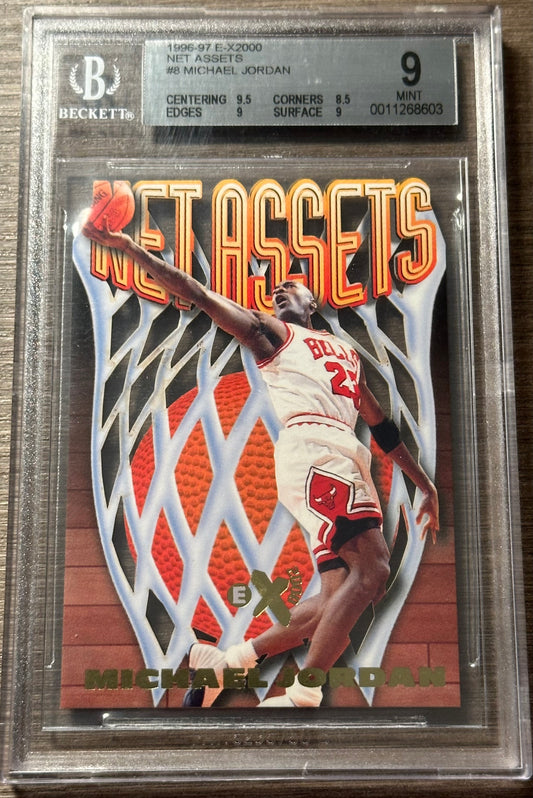 1996-97 E-X2000 Net Assets Michael Jordan #8 BGS 9