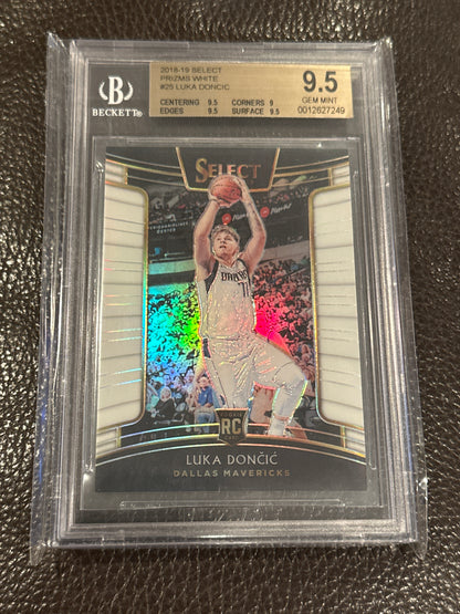 2018-19 Select Prizms White Luka Doncic #25 BGS 9.5 #/149