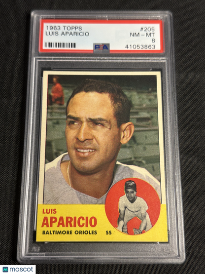 1963 Topps Luis Aparicio #205 PSA 8