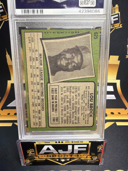 1971 Topps Lou Brock #625 PSA 8