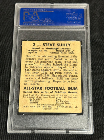 1948 Leaf Steve Suhey #2 PSA 4