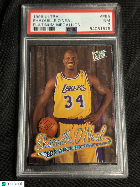 1996 Ultra Shaquille O'Neal #P55 Platinum Medallion PSA 7
