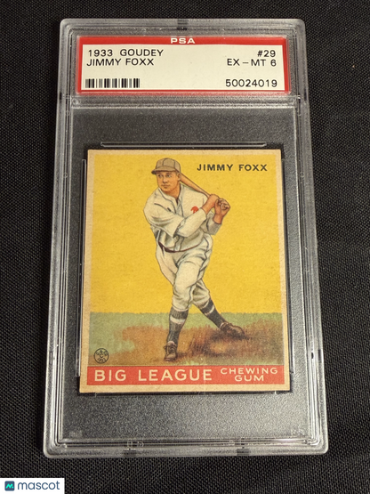 1933 Goudey Jimmy Foxx #29 PSA 6