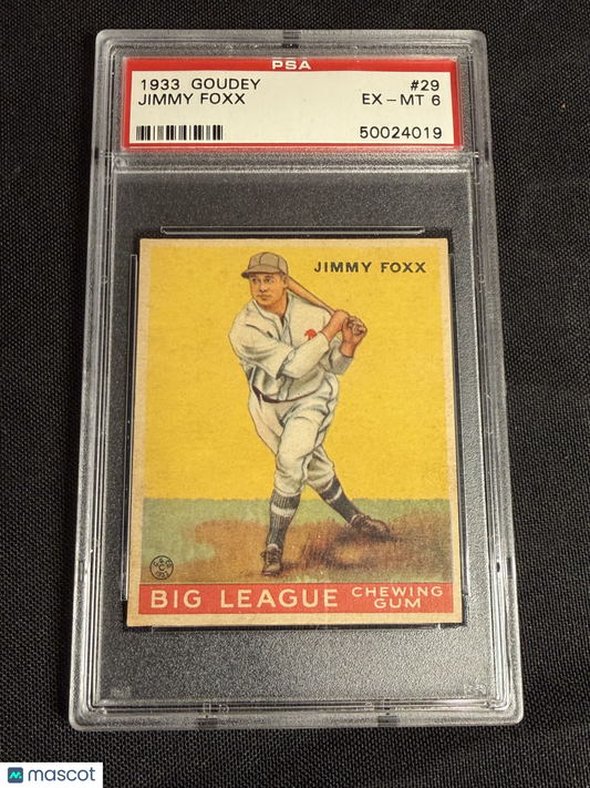 1933 Goudey Jimmy Foxx #29 PSA 6