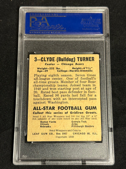 1948 Leaf Bulldog Turner #3 Red Background PSA 5
