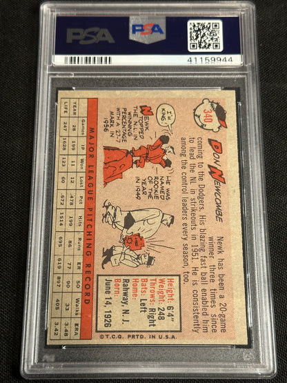 1958 Topps Don Newcombe #340 PSA 8