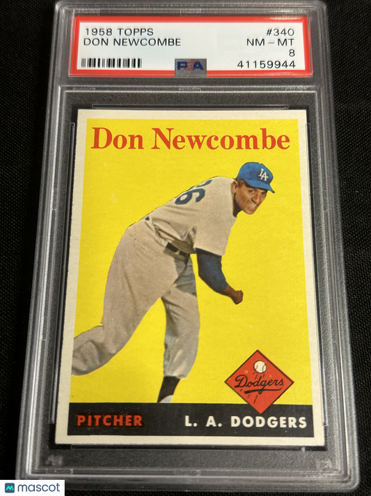1958 Topps Don Newcombe #340 PSA 8