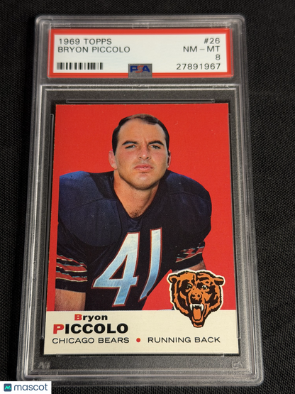 1969 Topps Bryon Piccolo #26 PSA 8