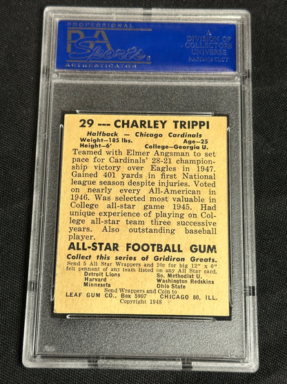1948 Leaf Charley Trippi #29 PSA 4