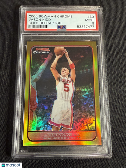 2006 Bowman Chrome Jason Kidd #60 Gold Refractor PSA 9