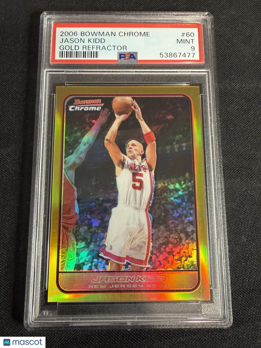 2006 Bowman Chrome Jason Kidd #60 Gold Refractor PSA 9