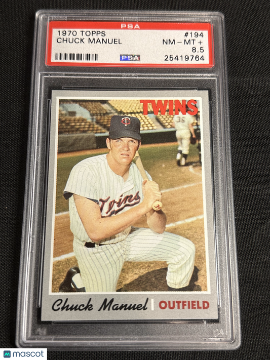 1970 Topps Chuck Manuel #194 PSA 8.5