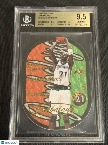 1997 E-X2001 Jambalaya Kevin Garnett #5 BGS 9.5