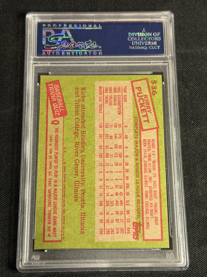 1985 Topps Kirby Puckett #536 PSA 10