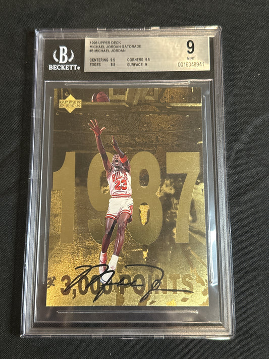 1998 Upper Deck Michael Jordan Gatorade Michael Jordan #3 BGS 9