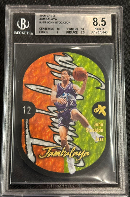 2006-07 E-X Jambalaya John Stockton #JJS BGS 8.5