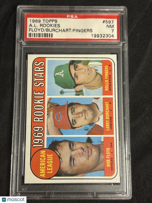 1969 Topps A. L. Rookies #597 Floyd Burchart Fingers PSA 7