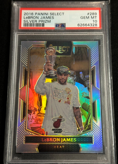 2016 Panini Select LeBron James #289 Silver Prizm PSA 10