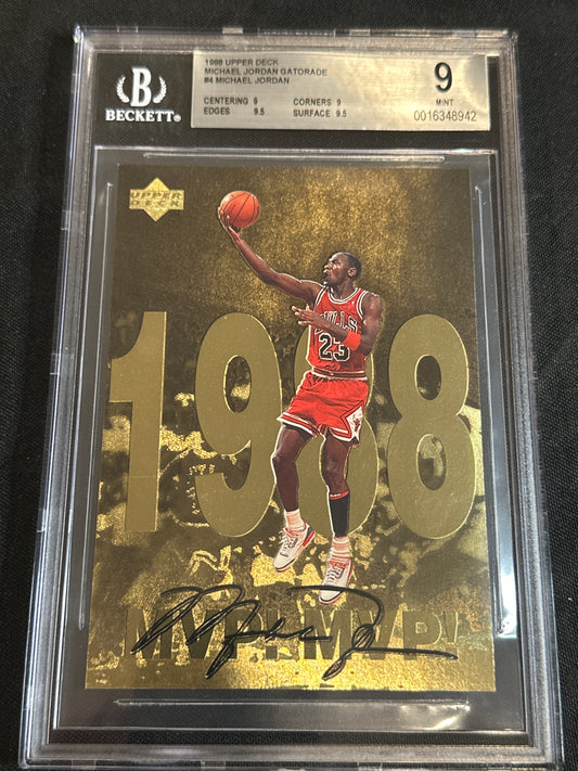 1998 Upper Deck Michael Jordan Gatorade Michael Jordan #4 BGS 9