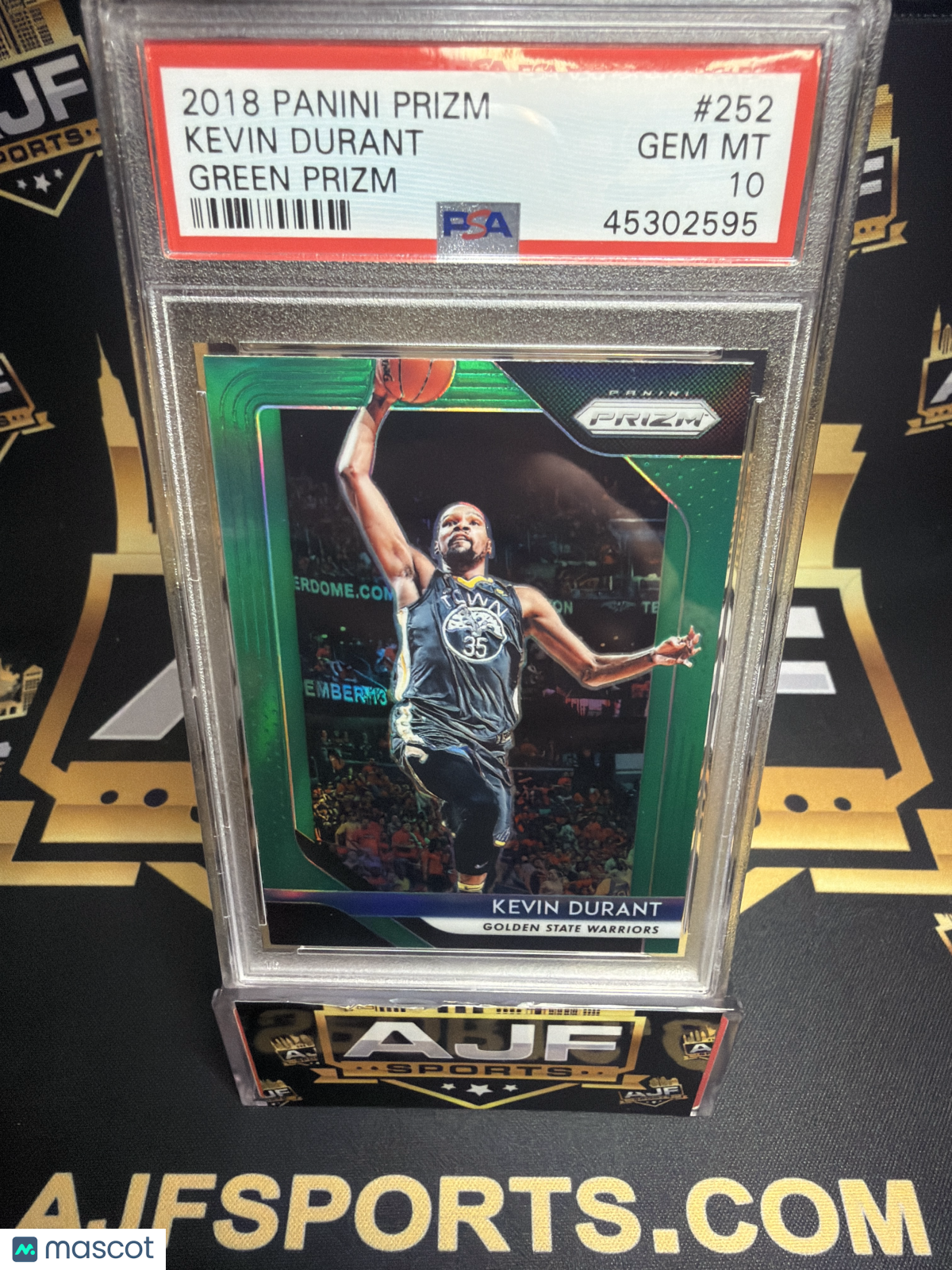 2018 Panini Prizm Kevin Durant #252 Green PSA 10