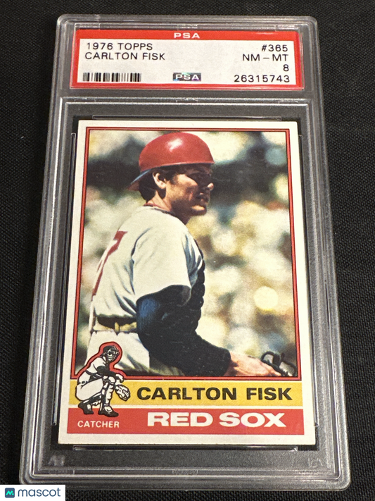 1976 Topps Carlton Fisk #365 PSA 8
