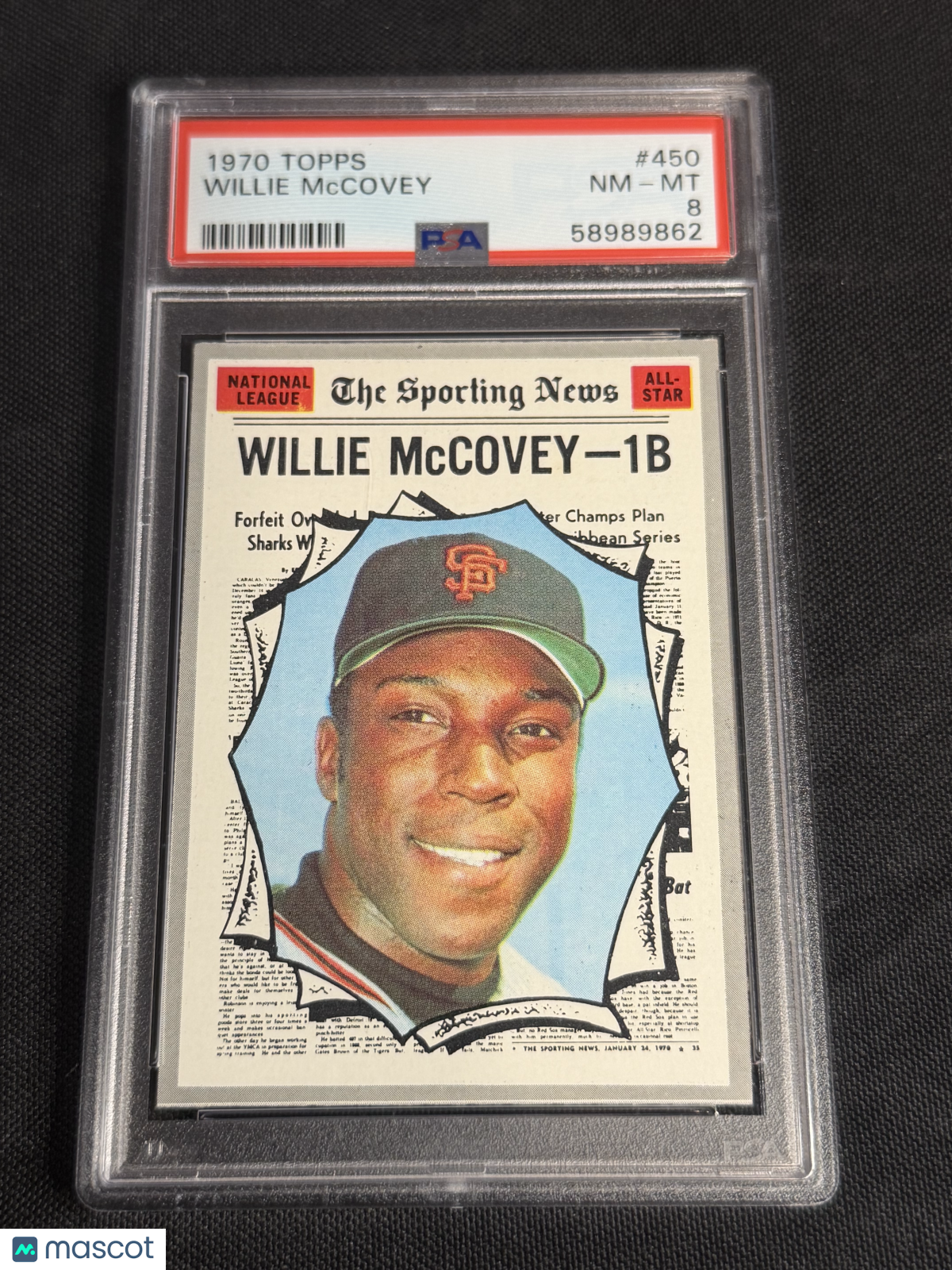 1970 Topps Willie Mccovey #450 PSA 8
