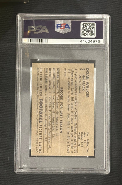 1952 Bowman Small Doak Walker #3 PSA 5