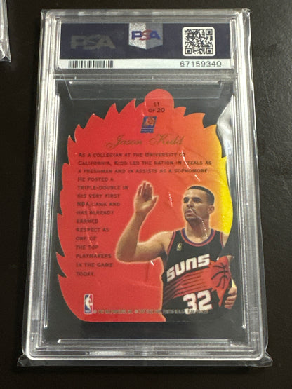 1996 Flair Showcase Hot Shots Jason Kidd #11 PSA 8