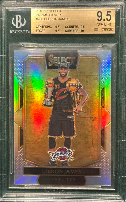 2016-17 Select Prizms Silver LeBron James #286 BGS 9.5